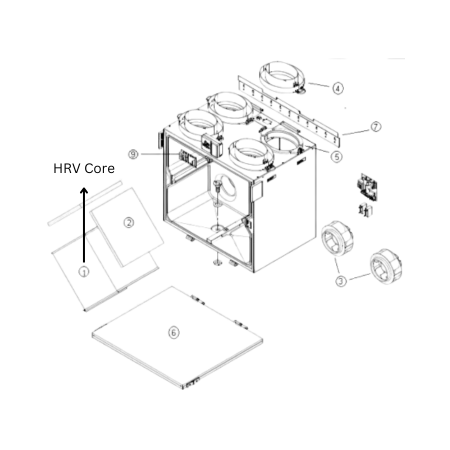 Resideo 50063805-001 Polypropylene HRV Core 9" Illustration