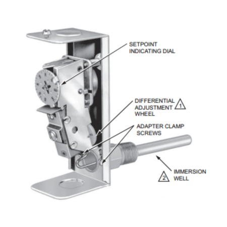 Resideo L4006A2015/B High or Low Limit Aquastat Controller Illustration