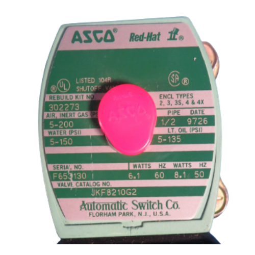 Asco JKF8210G2 General Service 2-Way Solenoid Valve 1/2" Normally Closed 5-200