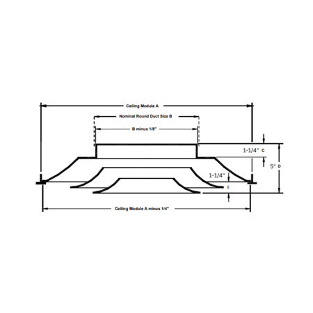 Titus TMS-3-08-24X24 Ceiling Diffuser 24" x 24" with 8" Neck