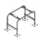 Quick-Sling QSMS2401-AL Mini-Split Stand 24" Wide Aluminum Illustration