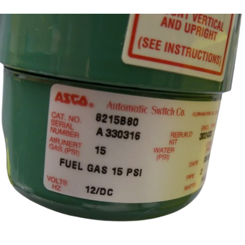Asco 8215B80 Aluminum Body 2-Way Solenoid Valve 2" Normally Closed 0-25psi 120V