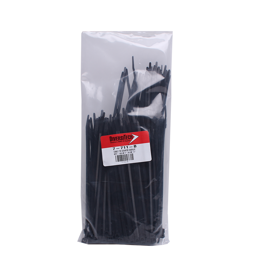 DiversiTech 7-711-B Cable Tie Blk Assrt. Pk of 150