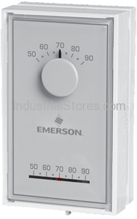White-Rodgers 1E50N-301 Mechanical Thermostat Heat Only with Vertical Setpoint 50-90F