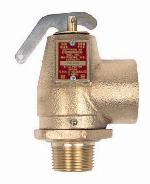 Conbraco 10-104-71 Hot Water Safety Relief Valve 3/4" x 1" 35psi 790000Btu