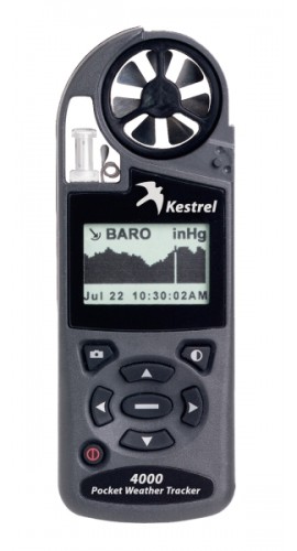 Kestrel 0840BGRY Series 4000 Pocket Weather Tracker with Density Altitude & Bluetooth