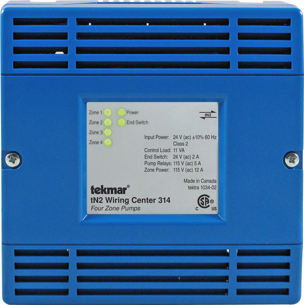 Tekmar 314 Wiring Center Four Zone Pumps