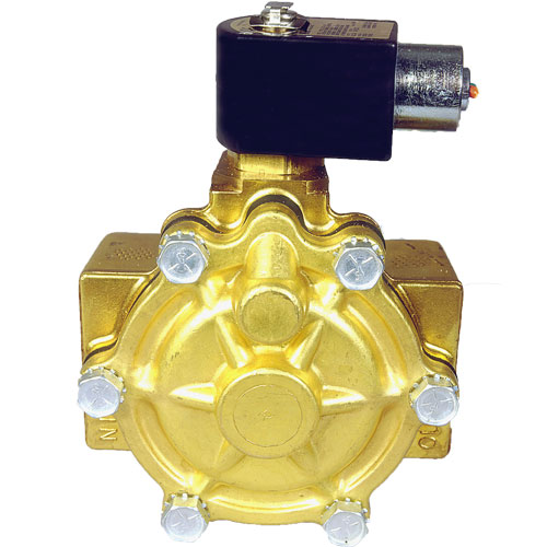 Parker 06F38C1122AAF4C05 Piston Piloted 3-Way Solenoid Valve 3/8" NPT Normally Closed Brass