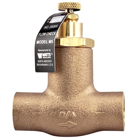 Watts 0856764 Universal Flow Check Valve 2 Way 1" 2000SM5