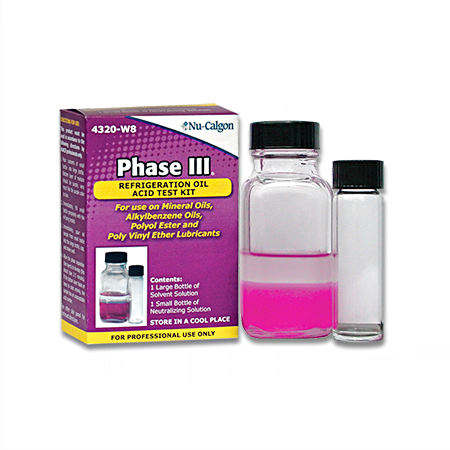Nu-Calgon 4320-W8 Refrigeration Oil Acid Test Kit Phase III