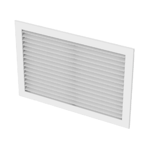 Titus 350RL-24X12 Louvered Return Register with Steel Damper 24x12" 45-degree Blades 3/4" Spacing