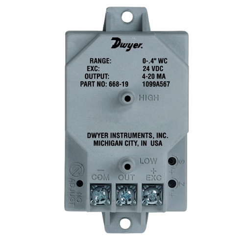 Dwyer 668-7 Pressure Transmitter 0-25 Wc