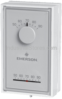 White-Rodgers 1E50N-301 Mechanical Thermostat Heat Only with Vertical Setpoint 50-90F