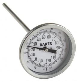 Baker T3009-250 Bimetal Thermometer 0 to 250F (-20 to 120C)