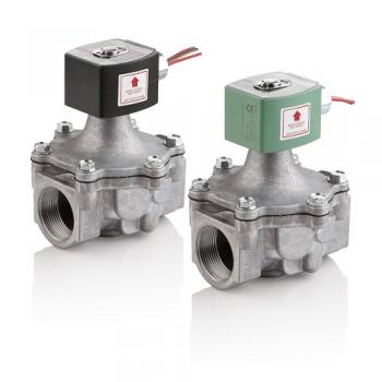 Asco 8215C73-208V Aluminum Body 2-Way Solenoid Valve 1-1/2" Normally Open 0-25psi 208V