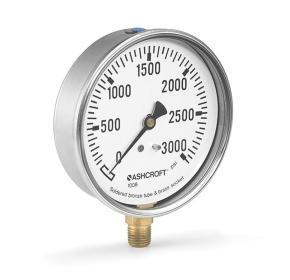 Ashcroft 631008AL-02L-0/200 Liquid Filled Gauge 2.5" 1/4" 0-200 PSI