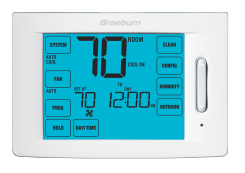 Braeburn 6300, 7 Day, 5-2 Day Programmable Hybrid Thermostat (4H/2C)