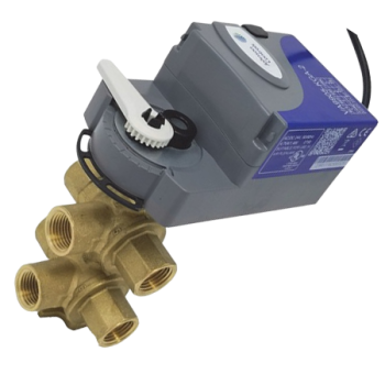 Johnson Controls VG1641BL+905KGA Six-Way Ball Valve  24V 3/4" NPT Proportional