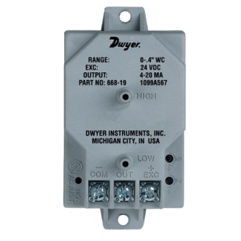 Dwyer 668-7 Pressure Transmitter 0-25 Wc